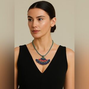 Handcrafted Needlework Lace Bohemian Necklace